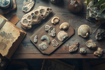 A collection of diverse fossils