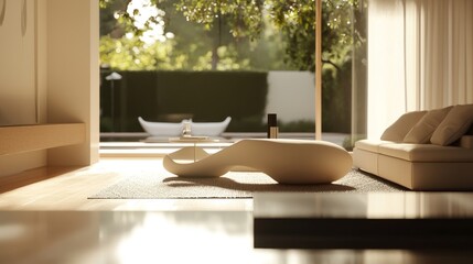 Modern Living Room with Stunning Outdoor View