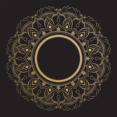 round frame with floral ornament