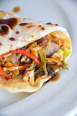 homemade pita kebab bread recipe stuffed with vegetables