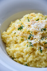 homemade recipe for risotto rice with cheese