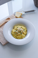 homemade recipe for risotto rice with cheese
