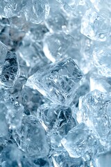 Obraz premium Sparkling ice cubes, close-up texture