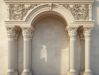 Obraz premium classic columns in front of the building