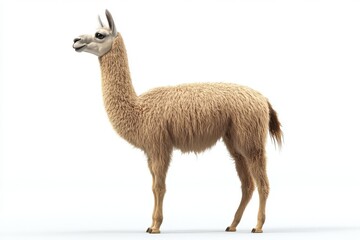 3D Llama Isolated and White Background