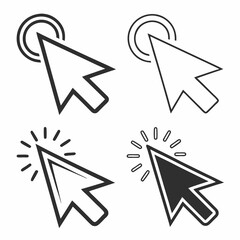 Hand Cursor icons click and Cursor icons click for computer