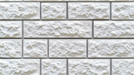 Textured brick wall with white stucco and metal details for architectural design