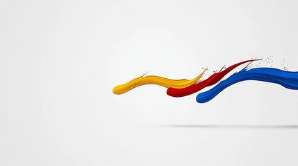 Vibrant Colorful Brush Strokes Creating Dynamic Artistic Design