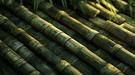 Intricate bamboo texture in harmonious arrangement for natural design inspiration