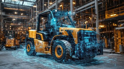 Smart forklift factory digital overlay