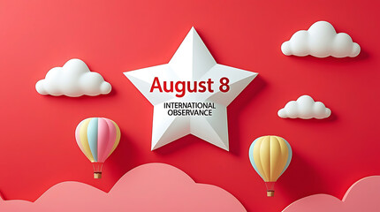 Cheerful graphic for International Observance on August 8th