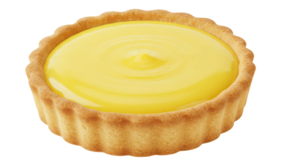 Lemon tart dessert sugar baked pastry, bakery food, isolated transparent png
