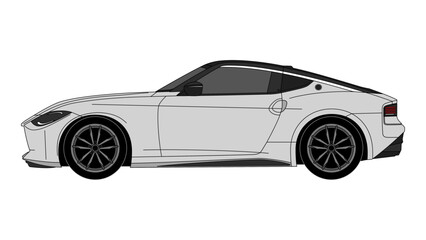Obraz premium Nissan Z Japan Sport Coupe CarVector Speed Icon Vehicle Automobile Auto