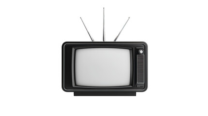 Vintage television set on dark background, a nostalgic glimpse into the past of home entertainment
