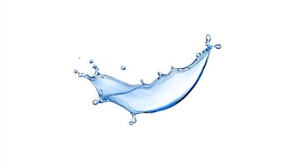 Obraz premium Splash of Clean Water Captured in Midair on a White Background