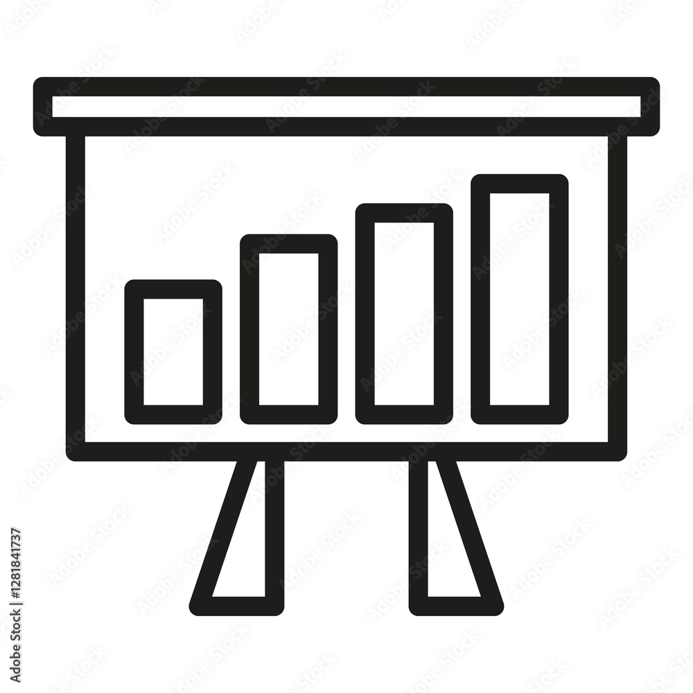 Poster presentation vector icon