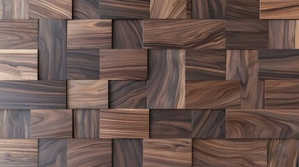 Classic herringbone pattern in dark wood, exuding timeless elegance: A meticulously crafted herringbone wood texture in deep walnut tones, featuring a polished surface with rich grain details,