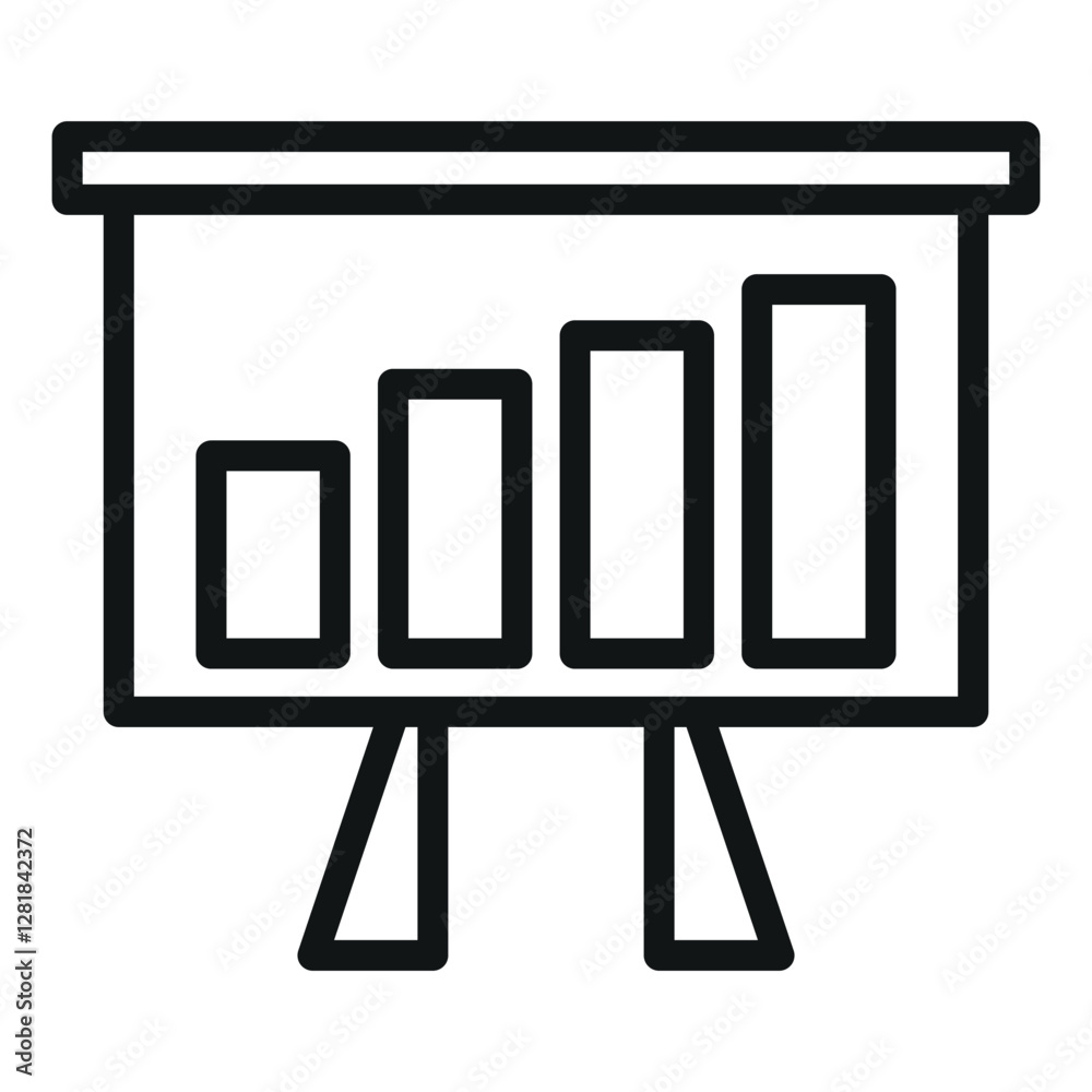 Poster presentation vector icon