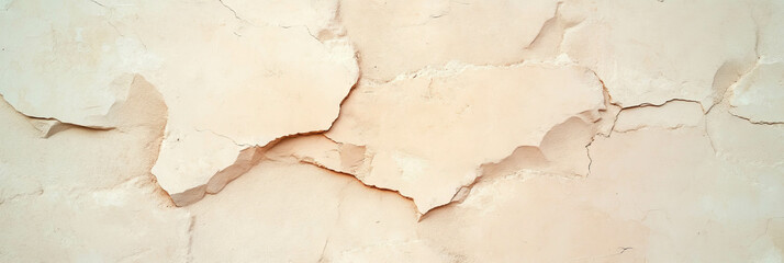 Abstract textured beige wall with cracks for interior design and background art