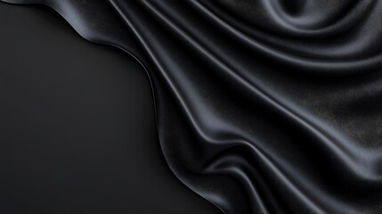 Obraz premium Smooth high-quality leather texture in black, showcasing sophistication: A deep black leather surface with a soft sheen and fine grain texture, exuding refinement and elegance, perfect for luxury
