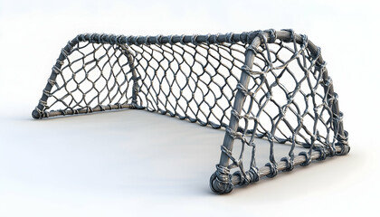 3D Rendered Soccer Goal, White Background. Possible Use Sports illustration, educational material