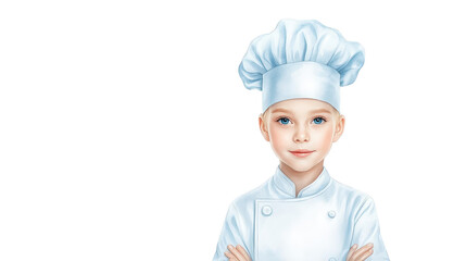 Little chef boy cooking in the kitchen, a culinary adventure of food, fun and learning