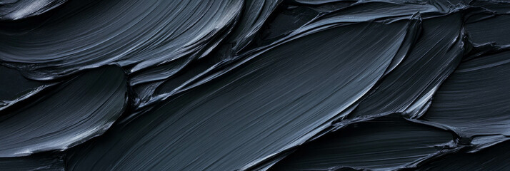 Obraz premium Artistic texture of dark impasto paint strokes for creative design and art projects