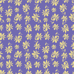 Colorful hibiscus flower with tropical leaf seamless pattern design for summer holidays background