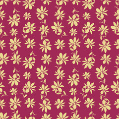 Colorful hibiscus flower with tropical leaf seamless pattern design for summer holidays background