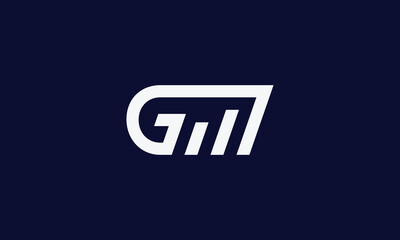 GM chart monogram logo design
