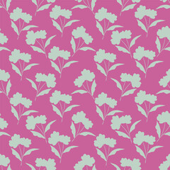 Colorful hibiscus flower with tropical leaf seamless pattern design for summer holidays background