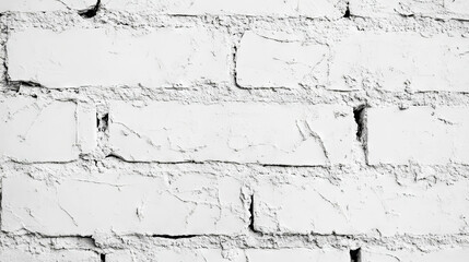 Obraz premium Exposed brick wall with white rough stucco texture for artistic backgrounds
