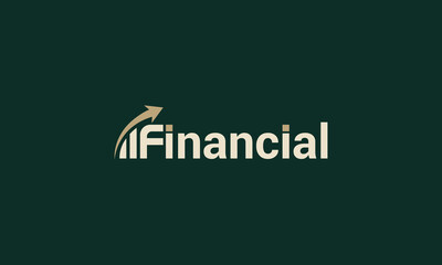 Financial typographic logo design