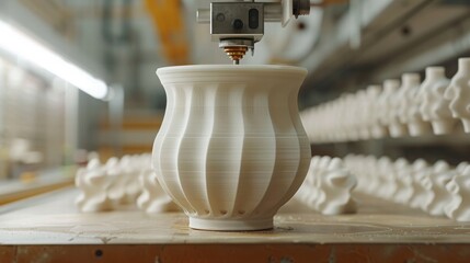 Modern 3D Printing Process of Creating Custom Ceramic Pot