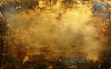 Aged golden texture with rich patina and deep grunge details, exuding warmth and vintage appeal