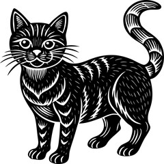 abstract illustration of a cat