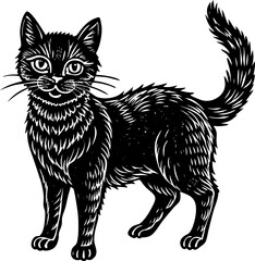 abstract illustration of a cat