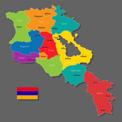 Vector map of Armenia