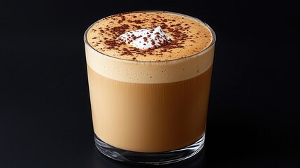 Cafe Latte in Glass, Studio Shot