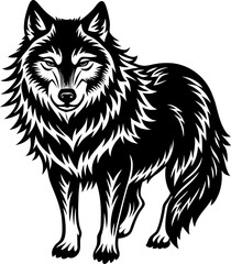 abstract illustration of a wolf