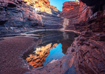Joffre gorge lake in Karijini, Western Australia