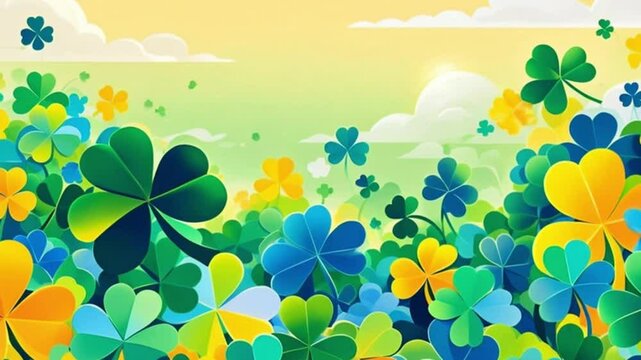 animation st patrik,s clover