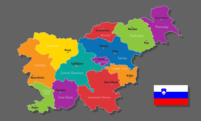Vector map of Slovenia