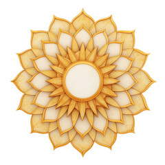 Solar Plexus Chakra isolated on white