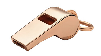 PNG silver whistle for sports or coaching use transparent 

