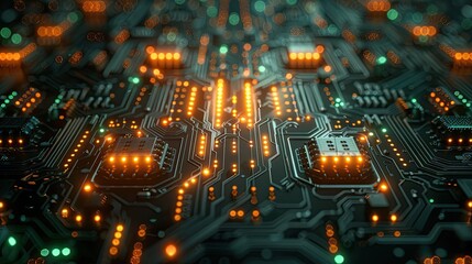 Obraz premium Abstract Digital Circuit Technology Background