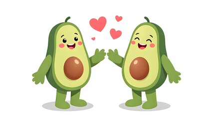 Fototapeta premium Lovely avocado couple