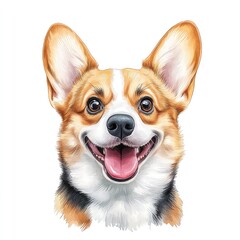 Obraz premium Joyful Pembroke Welsh Corgi Portrait