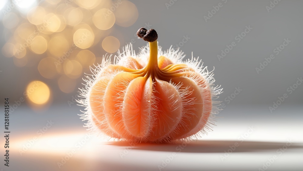 Poster unique and intricate seed pod illuminated by soft light during a tranquil setting in a studio enviro