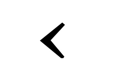 Black arrow pointing to the side. Arrow shape element isolated on white background, vector illustration